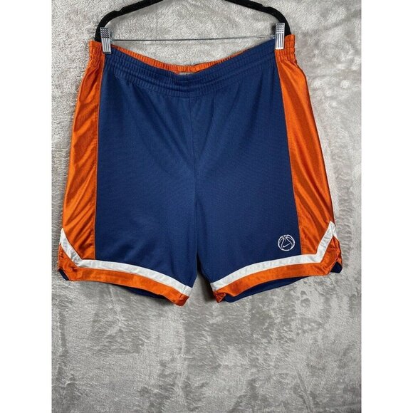 Nike Reversible Basketball Shorts Men’s Large Blue Orange White Mesh Athletic - Picture 3 of 16